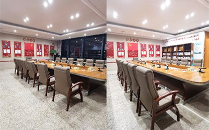 湖南湘江某黨政會議室